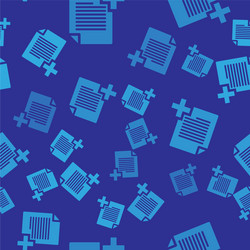 blue add new file icon isolated seamless pattern vector image