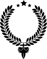 Blue laurel wreath Royalty Free Vector Image - VectorStock