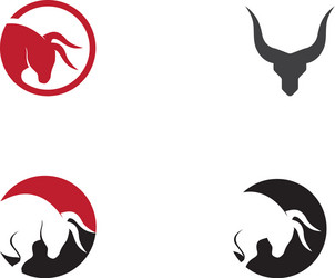 taurus logo template icon design Vector Image