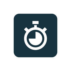 timer icon rounded squares button vector image