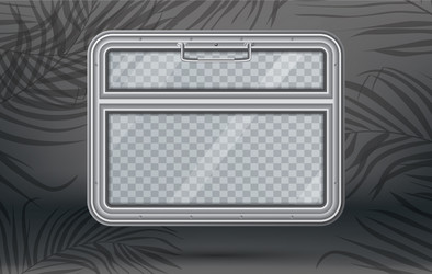 train window with checkered copy space and shadow vector image