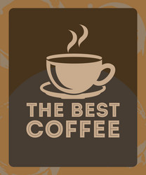 coffee design over pattern background vector image