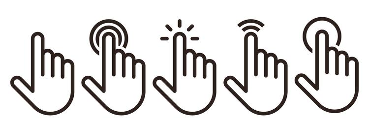 hand pointer cursor click icon vector image