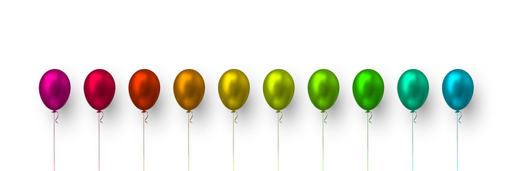 Realistic 3d glossy balloons vector