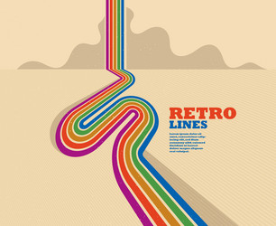 retro lines abstract background 3d dimensional vector image