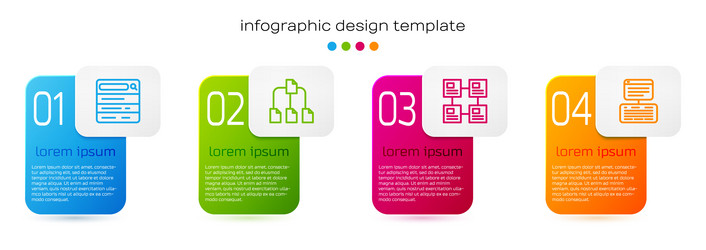 set line search engine folder tree hierarchy vector image
