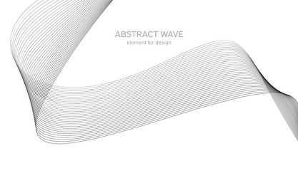 Abstract wave element for design digital vector