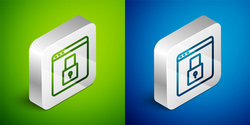 isometric line secure your site with https ssl vector image