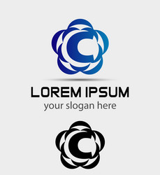 Letter c logo icon design template elements Vector Image