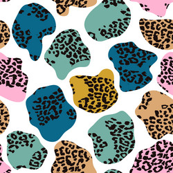 Modern seamless pattern with leopard print vector