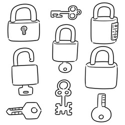 set lock and key vector