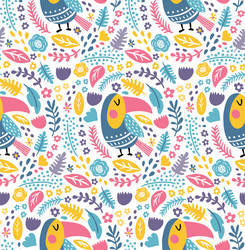 Tropical Toucan Pattern vector image