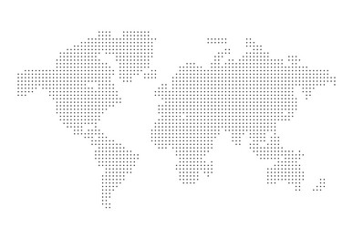 World map point dots composition representing vector