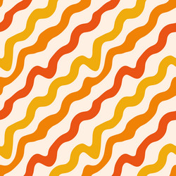 abstract retro groovy waves seamless pattern vector image