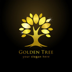 Happy man eco leaf beauty gold logo Royalty Free Vector