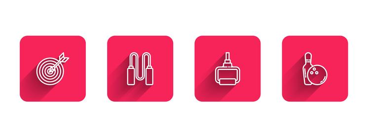 set line target with arrow jump rope tpx loop vector image