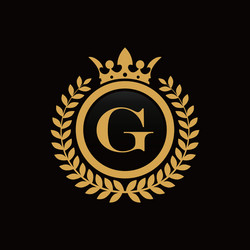 Elegant Gold Letter G Logo Vector Image