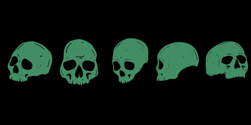 Hand Drawn Skulls Royalty Free Vector Image Vectorstock