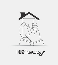 House insurance design vector