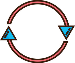 Color arrows in circle symbol of loading progress vector