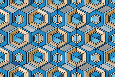 geometric pattern background with interlocking vector image