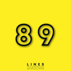 Numbers linear design set number 8 9 template vector