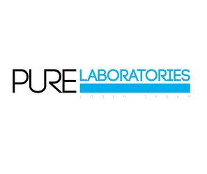 Pure lab concept logo design Royalty Free Vector Image