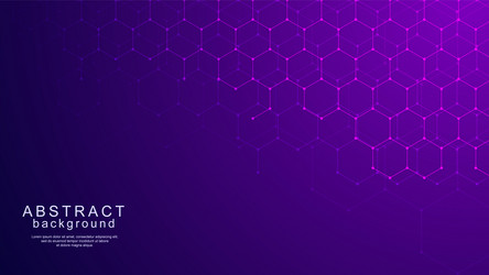 tech hexagon background with blue gradient vector image