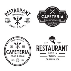 Vintage Restaurant Badge Set Vector Image