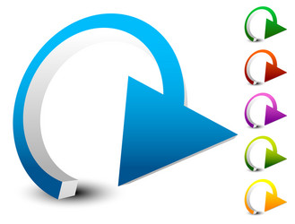 circular loop refresh cycle clockwise right vector image