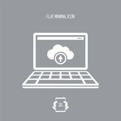 Data cloud flat icon vector