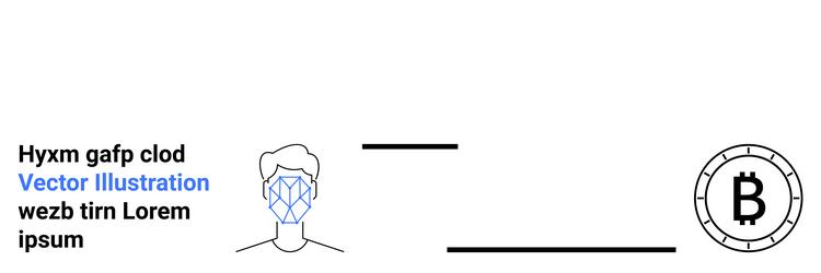 facial recognition with blockchain integration vector image
