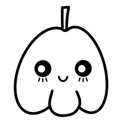 Kawaii Pumpkin Illustration Vector Image