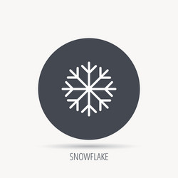 snowflake icon snow sign air conditioning vector