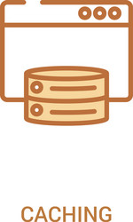 Caching Concept - Simple Line Icon vector