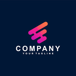 Letter e gradient logo design Royalty Free Vector Image