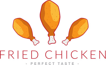 Logo fried chicken restaurant vector