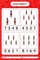 Nutcracker Counting Game Worksheet vector
