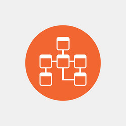 database sign icon relational schema vector image