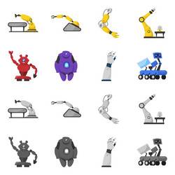 design of robot and factory symbol vector image