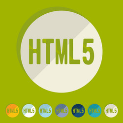 flat design html5 vector image