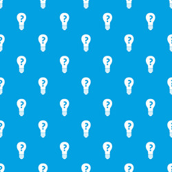 light bulb with question mark inside pattern vector image