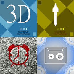 set of abstract backgrounds with different web vector image