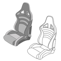 car parts icons isometric Vector Image