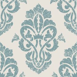 Blue classical luxury damask seamless pattern Vector Image