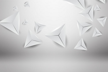 3d abstract triangle wall backdrop grey vector