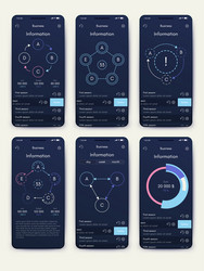 graphics infographics with mobile phone template vector image