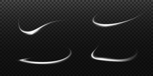 set of abstract light lines movement and speed vector image