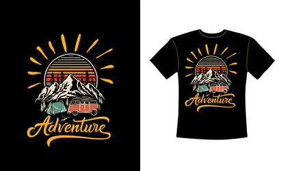 summer camping t shirt design vector