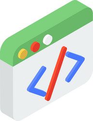 web coding vector image
